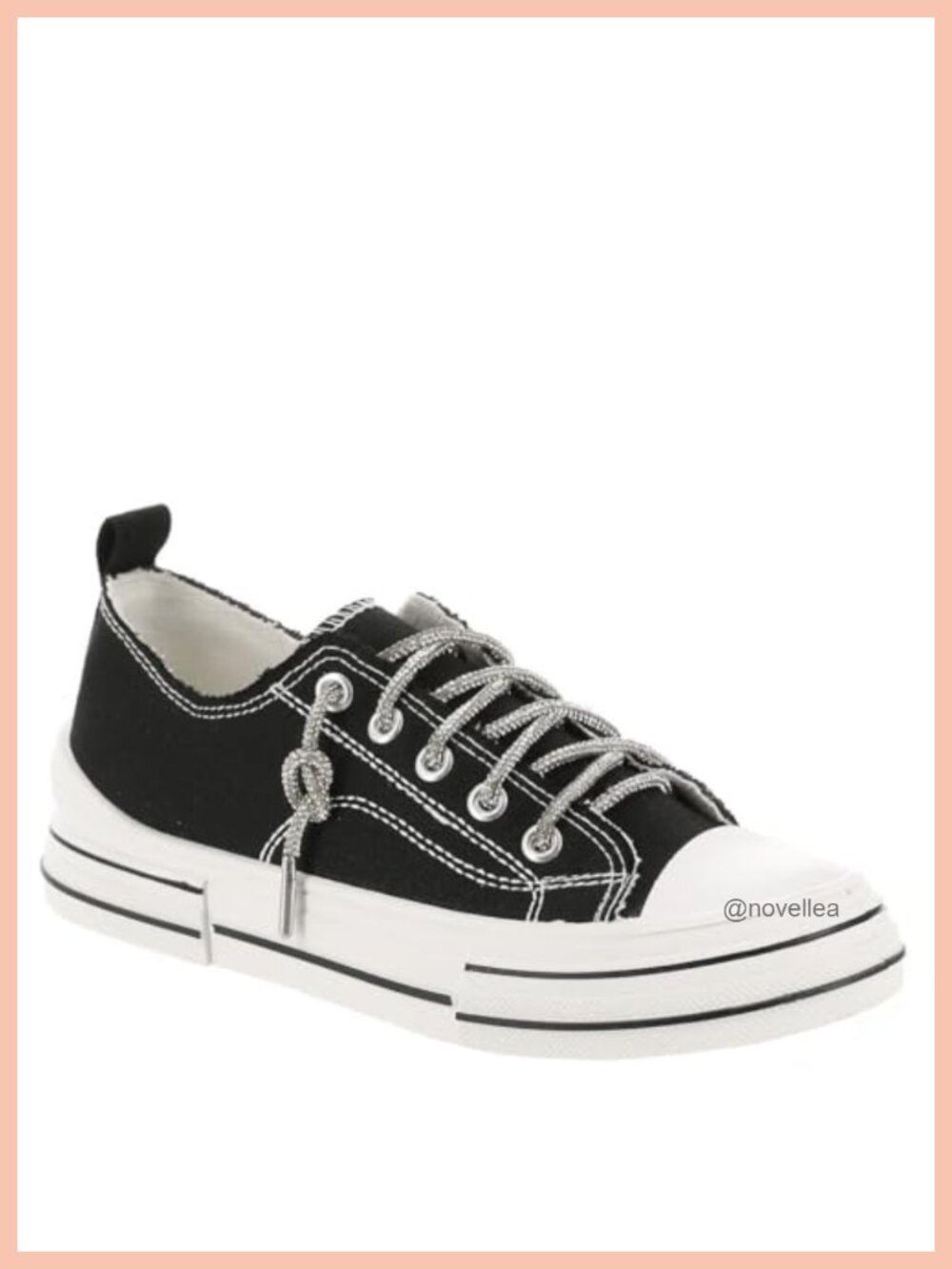 Chunky Platform Fashion Sneakers Cushioned Canvas Lace-Up Casual